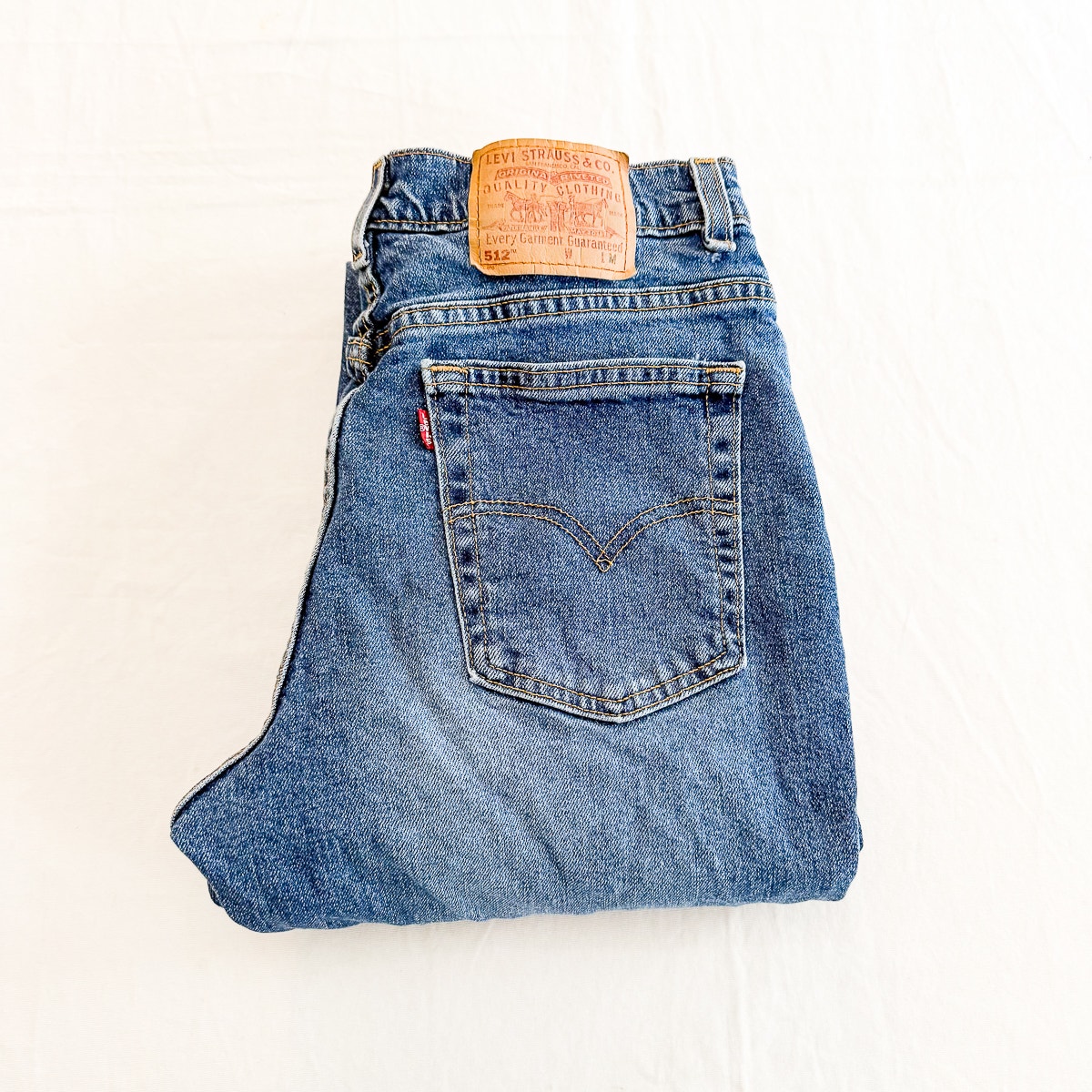 Levi's 512 Vintage Slim Fit Tapered Leg Y2k Straight Denim Jeans Size 12 Misses